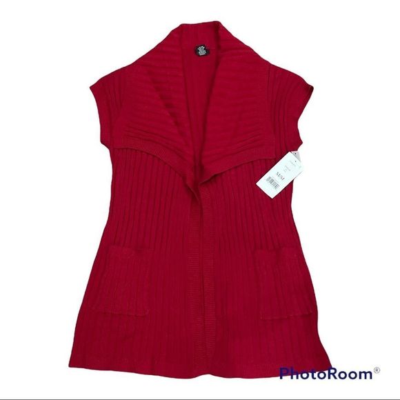 Haggar women sweater vest open cardigan size Medium- Without Tag - Picture 1 of 5